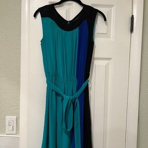 Pippa - Color Block dress with fabric tie